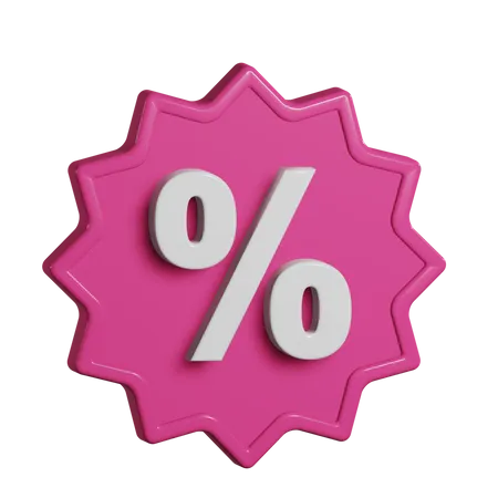 Discount Online Shopping 3 D Icon 3D Illustration