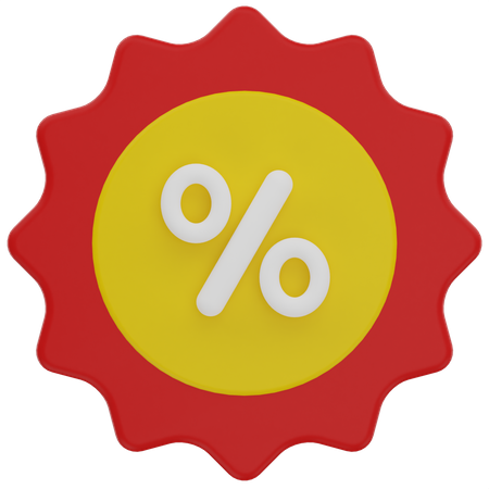 Discount Badge 3D Illustration