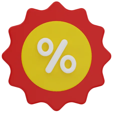 Discount Badge  3D Illustration