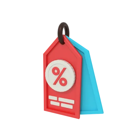 3 D Illustration Of Discount Badge 3D Icon