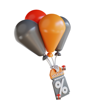 Discount Badge Balloon 3D Icon