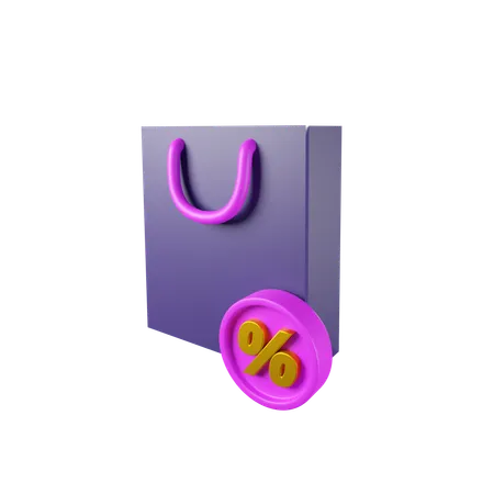 DISCOUNT BAG 3 D ICON 3D Icon