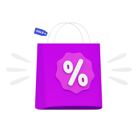 Discount Bag  3D Icon