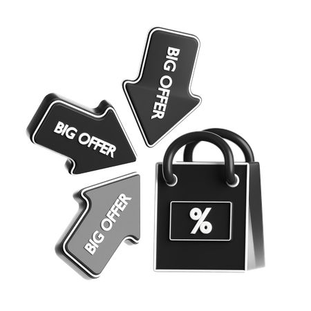 Discount Bag  3D Icon