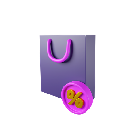 Discount Bag  3D Icon