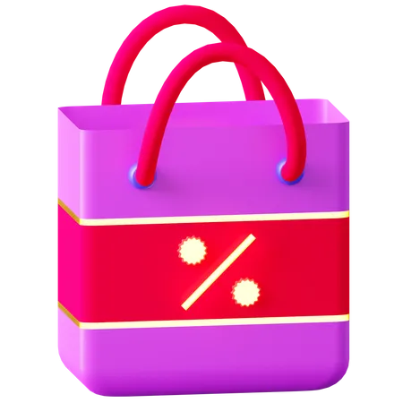 Discount Bag 3D Icon