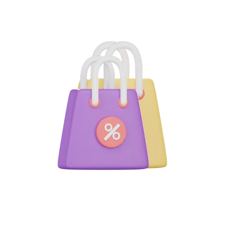 Shopping Bags 3 D Icon 3D Icon