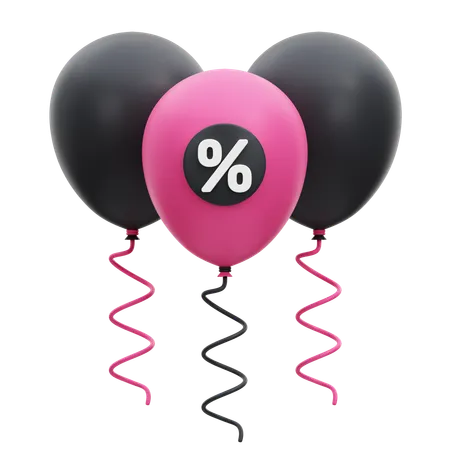 Discount Balloon  3D Icon