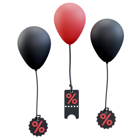 Discount Balloon  3D Icon