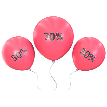 Discount Balloon  3D Icon