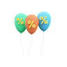 cyber monday balloon emoji 3d