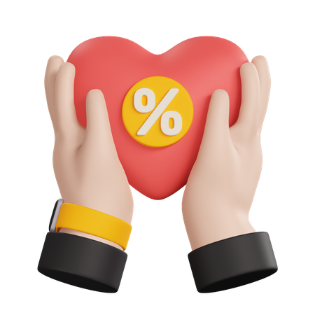 Discount Balloon Hand Gesture  3D Icon