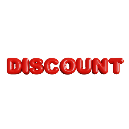 Discount Balloons  3D Icon
