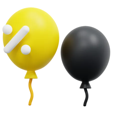 Discount Balloons  3D Icon