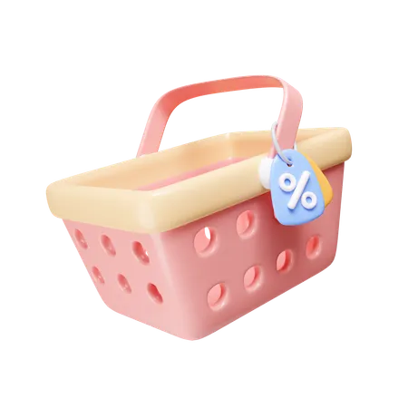 Discount Basket  3D Icon