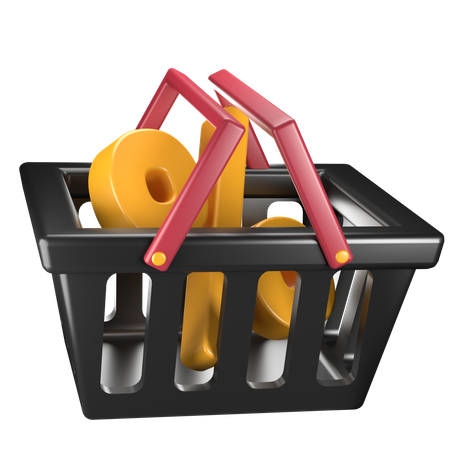 Discount Basket  3D Icon