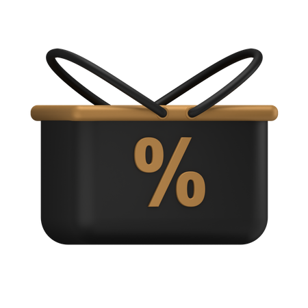 Discount Basket  3D Icon