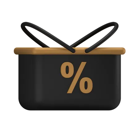 Discount Basket  3D Icon