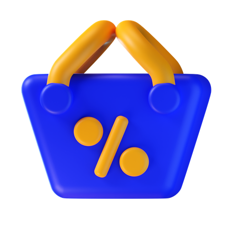 Discount Basket  3D Icon