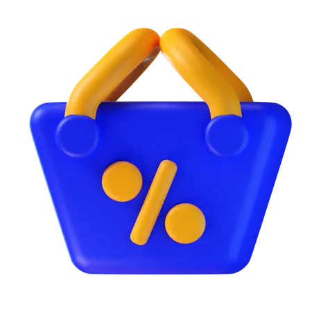 Discount Basket  3D Icon