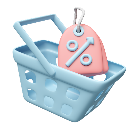 Discount Basket  3D Icon