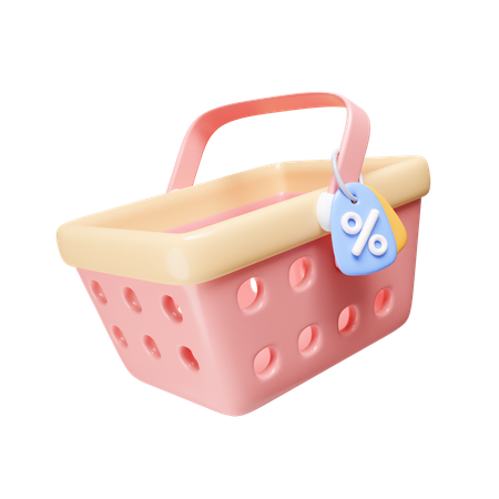 Discount Basket  3D Icon