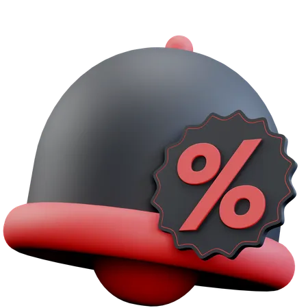 3 D Illustration Of Discount Bell 3D Icon