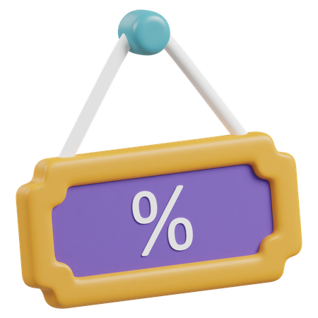 Discount Board  3D Icon