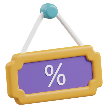 Discount Board  3D Icon