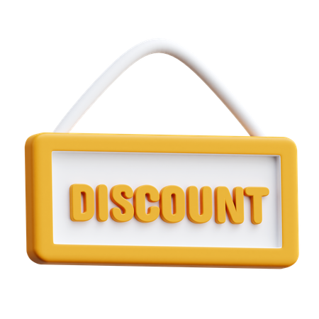 Discount Board  3D Icon