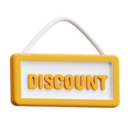 Discount Board  3D Icon