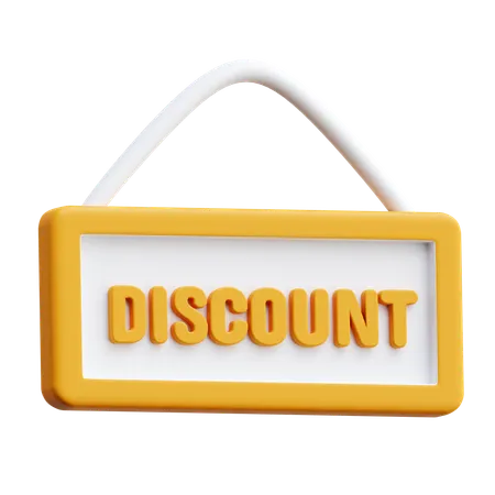 Discount Board  3D Icon