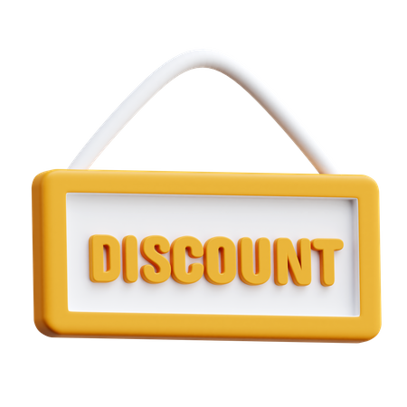 Discount Board  3D Icon