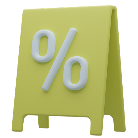 Discount Board  3D Icon