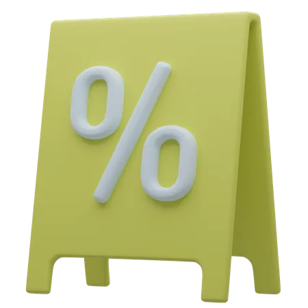 Discount Board  3D Icon