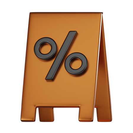 Discount Board  3D Icon