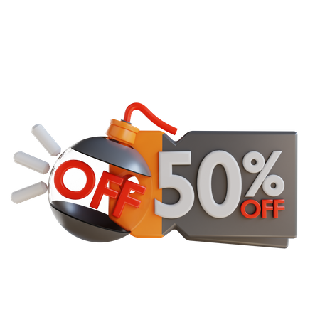 Discount Bomb  3D Icon