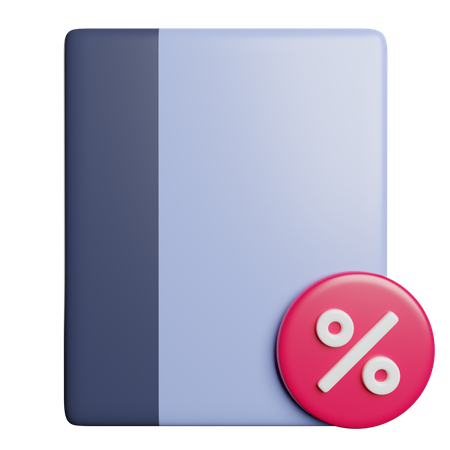 Discount Book  3D Icon