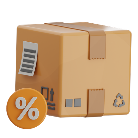 Discount Box  3D Icon