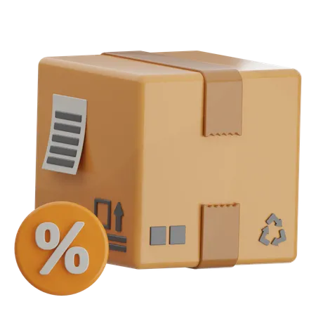 Discount Box  3D Icon