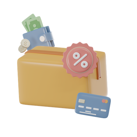 Discount Box  3D Icon