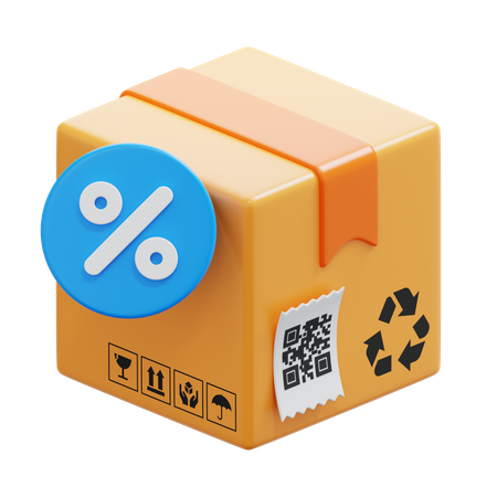 Discount Box  3D Icon