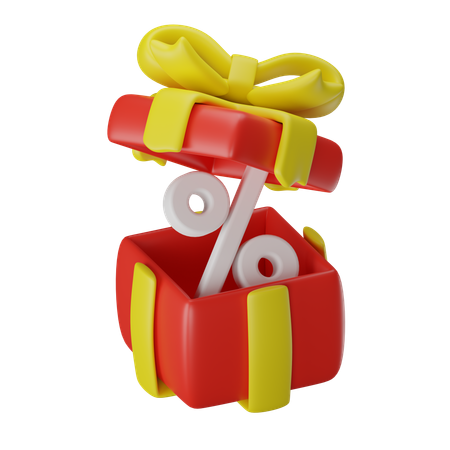 Discount box  3D Icon