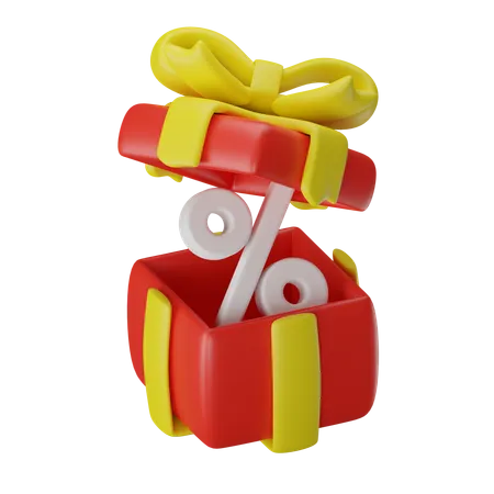 Discount box  3D Icon