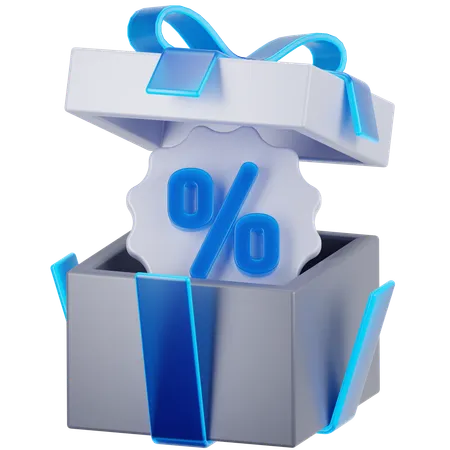 Discount Box  3D Icon