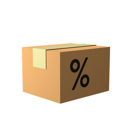 Discount Box  3D Icon