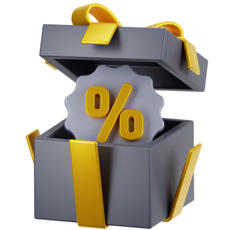 Discount Box  3D Icon