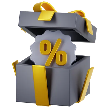 Discount Box  3D Icon