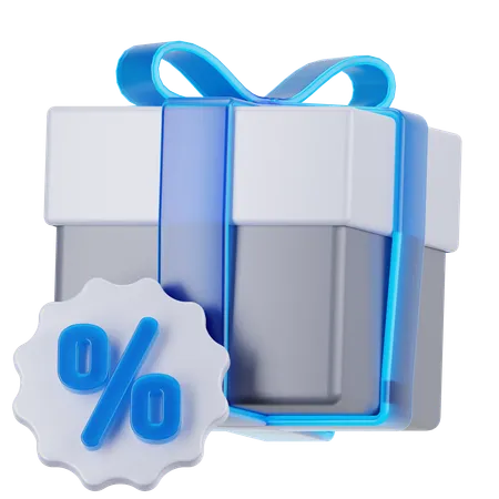 Discount Box  3D Icon