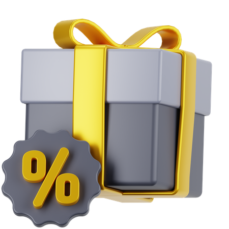 Discount Box  3D Icon